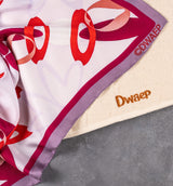 DWAEP Dreamy Rings silk scarf print and edge detail
