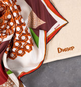 DWAEP Laliguras silk scarf print and edge detail