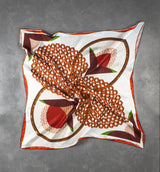 DWAEP Laliguras silk scarf shown folded