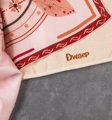 DWAEP Mood silk scarf print and edge detail