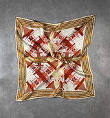 DWAEP Naming the name silk scarf shown folded