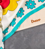 DWAEP Spring Fun silk scarf print and edge detail