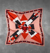 DWAEP Warmth of Clay silk scarf shown folded
